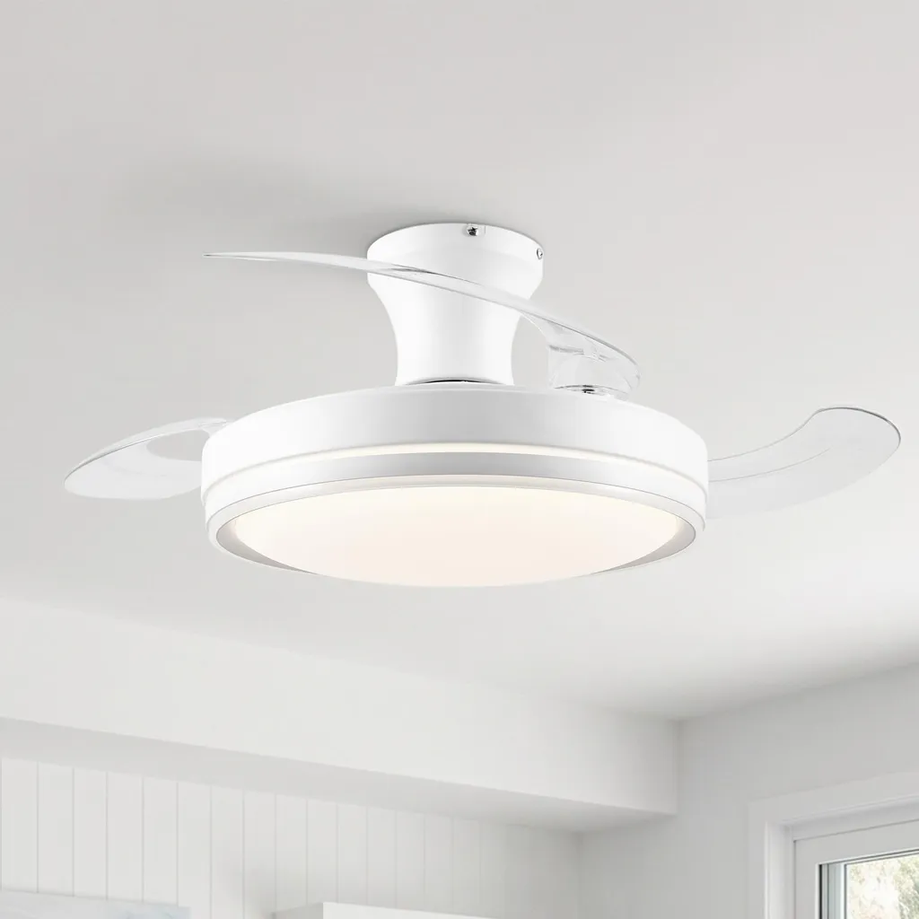Ventilateur de plafond 91,5 cm avec éclairage LED réglable et moteur DC