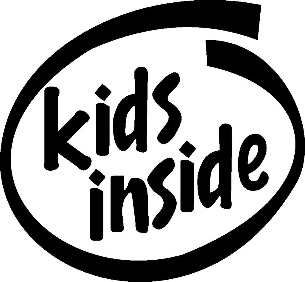 Aufkleber - "Kids inside", Kinderaufkleber