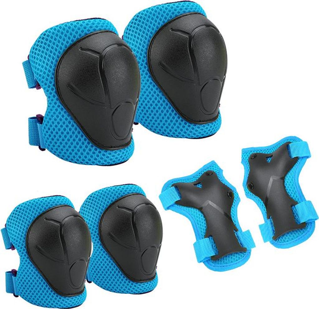 Knieschoner, Rollschuh-Kinderschutz 6-teiliges Set, Kinderschutz-Ellenbogenschoner für Inlineskates, Roller, Fahrräder und Rollerblades