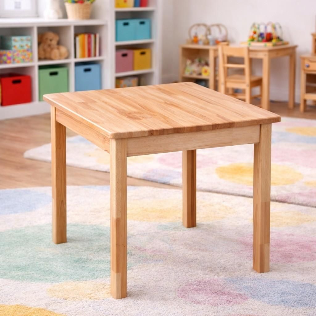 Kindertisch Kernbuche Kindergartentisch 60x48x55cm #2682