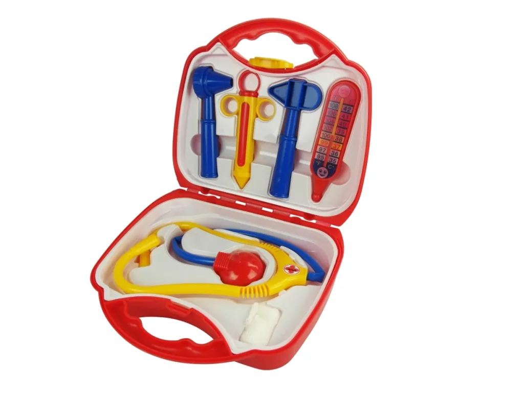 Mallette de docteur anti-stress avec grands jouets incassables