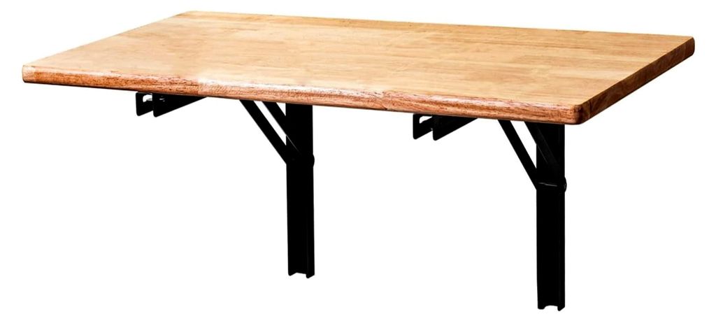 Klappbare Werkbank zur Wandmontage, robust und vielseitig, Wandschreibtisch mit Metallregalhalterung (81,3 x 45,7 cm)