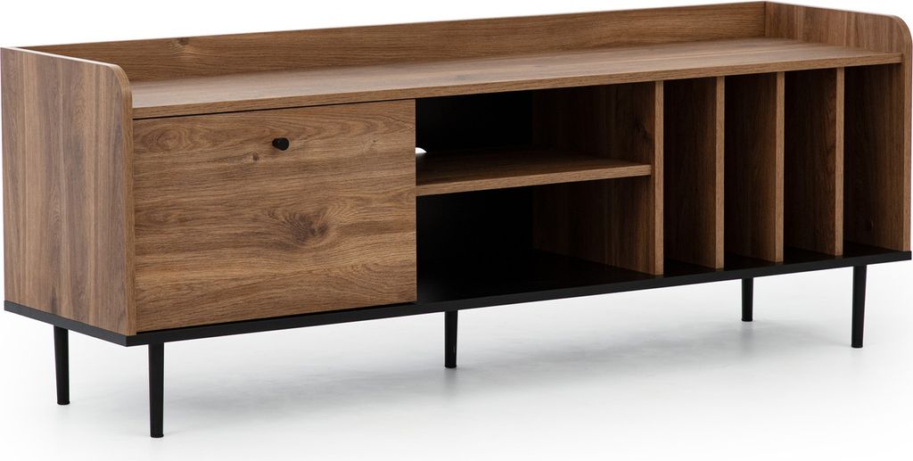 TV-Schrank VASINA VS-08 Fernsehschrank 150 cm Fernsehtisch Lowboard Wohnzimmer Schrank Loft (Brandy Castello)