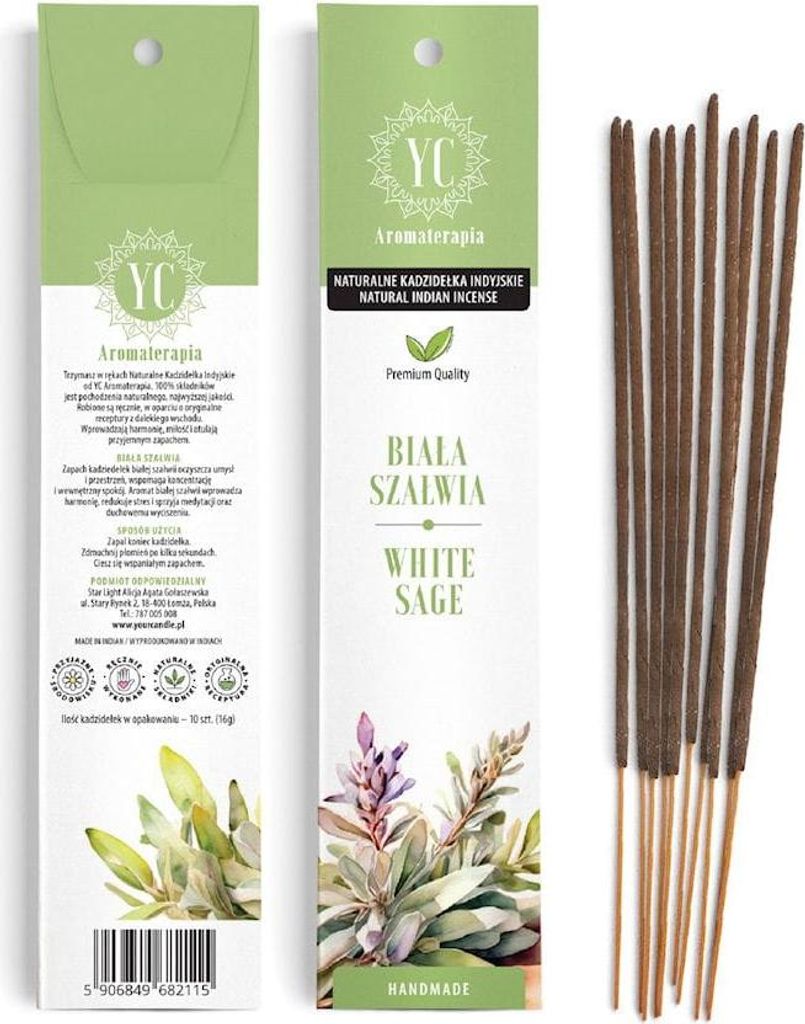 INDIANISCHE RÄUCHERSTÄBCHEN WEISSER SALBEI (10 Stk.) 16 g – YOUR CANDLE