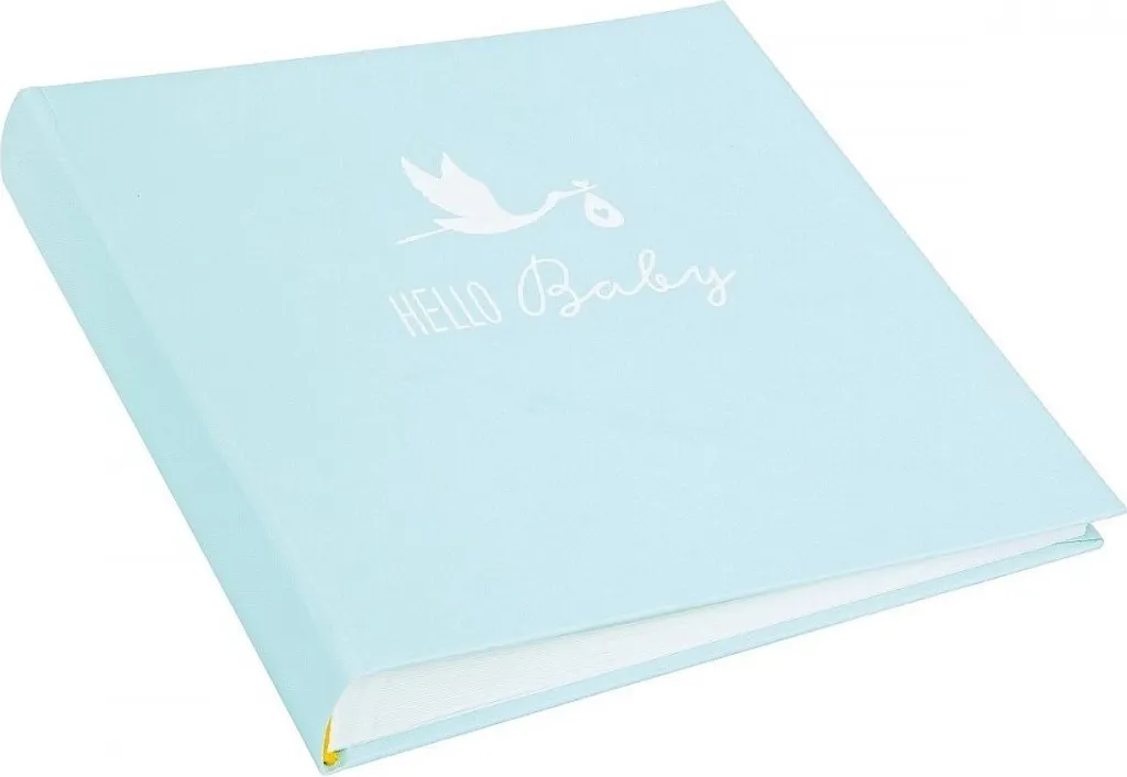 Album Foto Neonato Goldbuch Baby Stork Blu 30x31 Scrapbook 60 Pagine