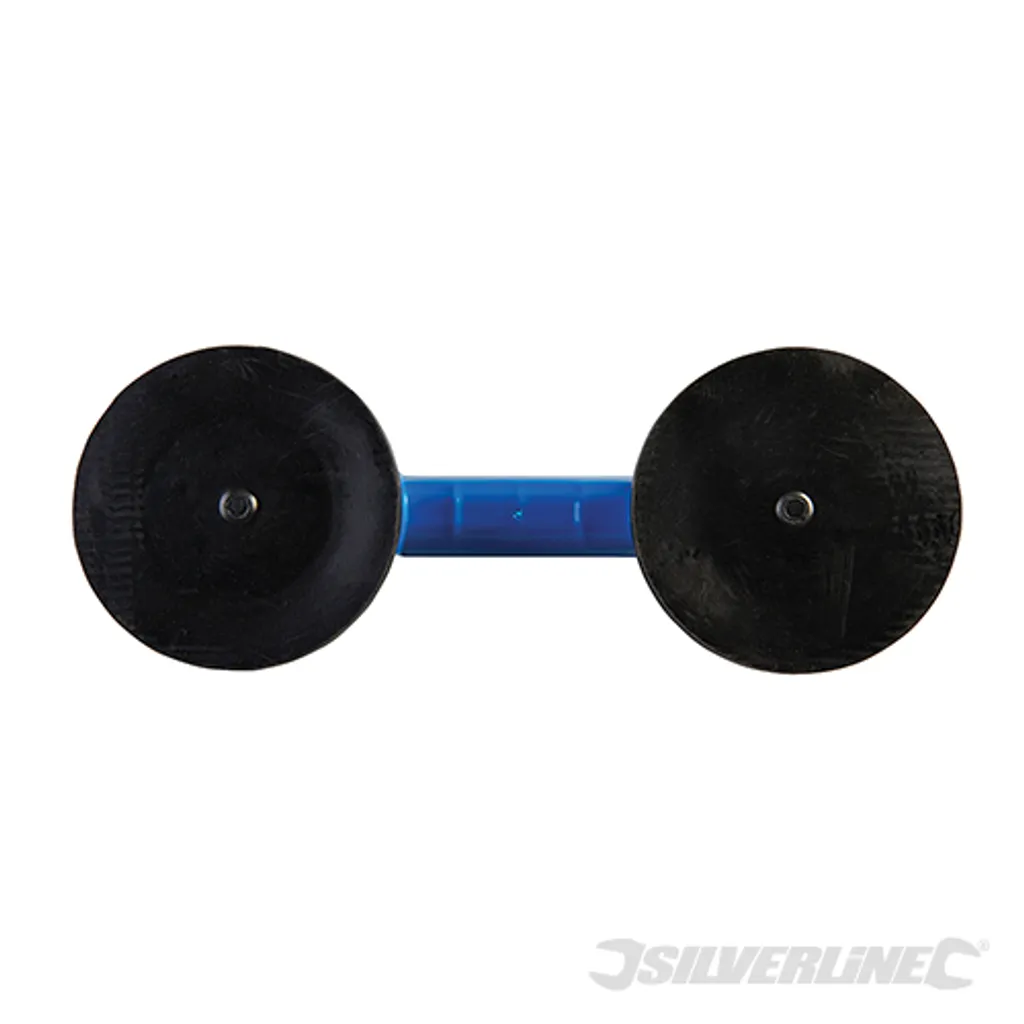 Ventouse double en ABS robuste Silverline pour le levage de dalles lisses