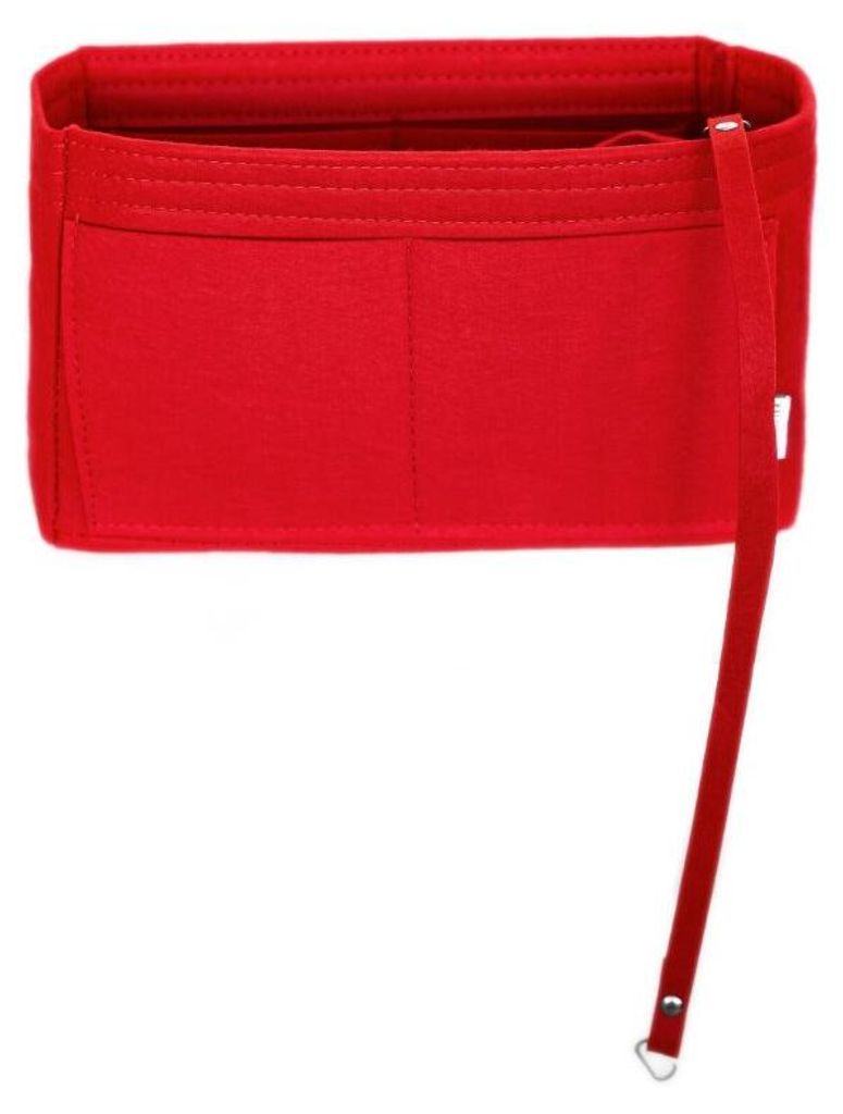 Taschen Organizer Einsatz aus Filz für Handtaschen mit Fächern Rot S