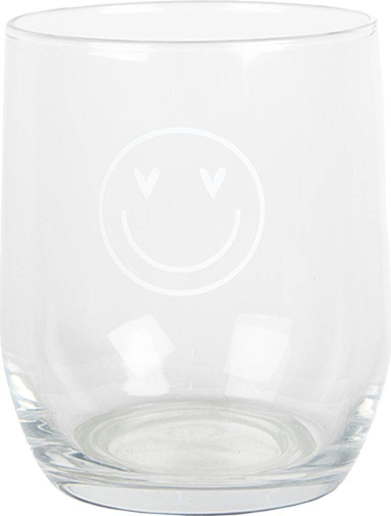 Clayre & Eef Washer Glass 300 ml Transparent Glass smile Obrázok produktu 