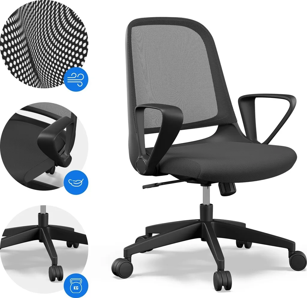 Sedia Ergonomica Sense7 Sopty Nera: Massima Produttività Garantita