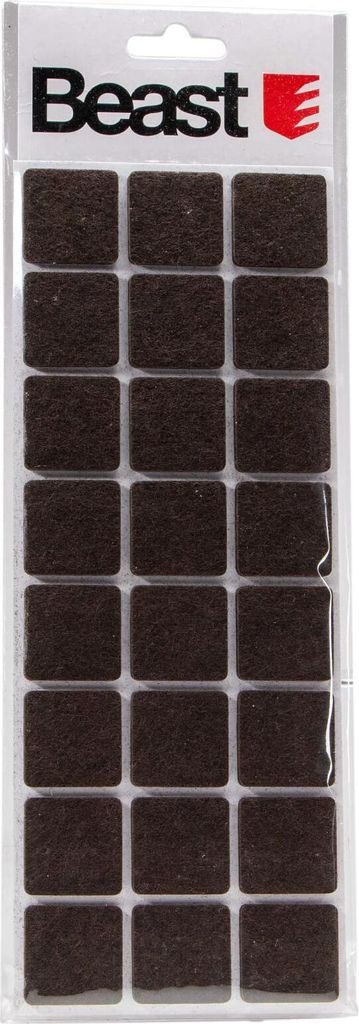 Selbstklebende Filzgleiter Möbelgleiter 24 Stück schwarz 28x28mm - Bodenschutz für Möbel