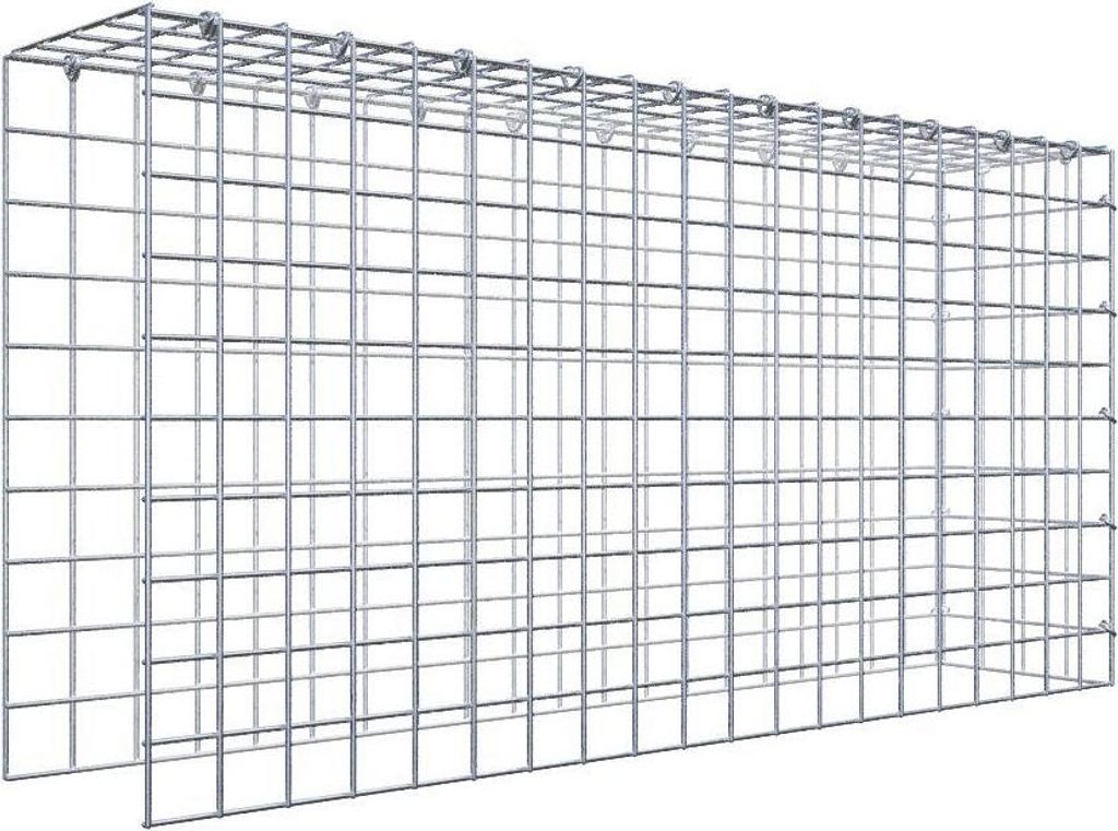 Anbaugabione Typ 4 100 cm x 50 cm x 20 cm (L x H x T), Maschenweite 5 cm x 5 cm, C-Ring