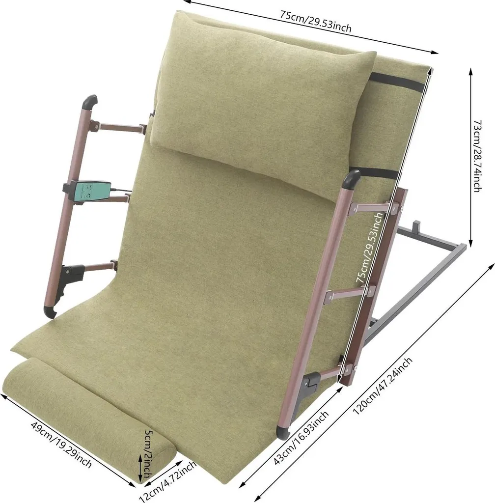 Lit médicalisé réglable 80° pour aide au lever, acier robuste 300 kg - 4