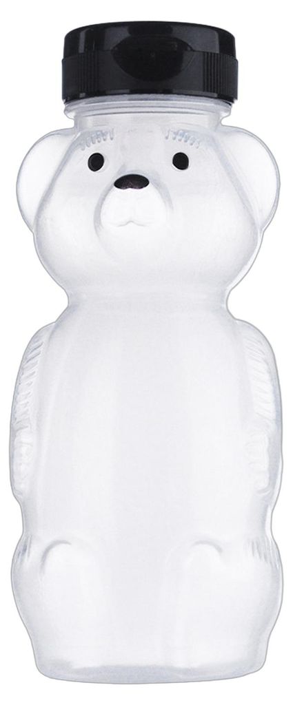 230 ml Plastikflasche in Bärenform mit Klappdeckel, Mini-Bären-Glas, leerer Getränkebehälter für Kaffee, Bier, Saft, Süßigkeiten und Milch z...