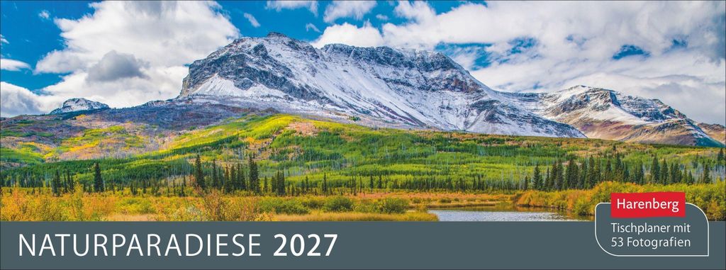 Naturparadiese Premium-Tischplaner 2027 - Wochenkalender mit 53 Fotografien
