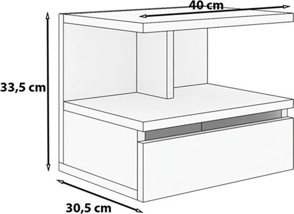 Table de chevet suspendue pour optimiser l'espace dans une petite chambre - 2