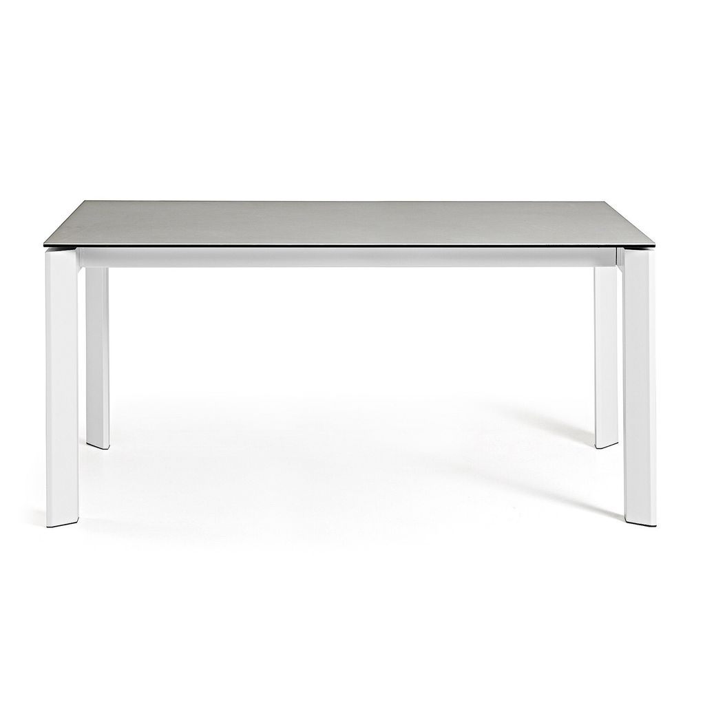 Tisch Axis ausziehbar 160 (220) cm Keramik Grau und weiße Beine
