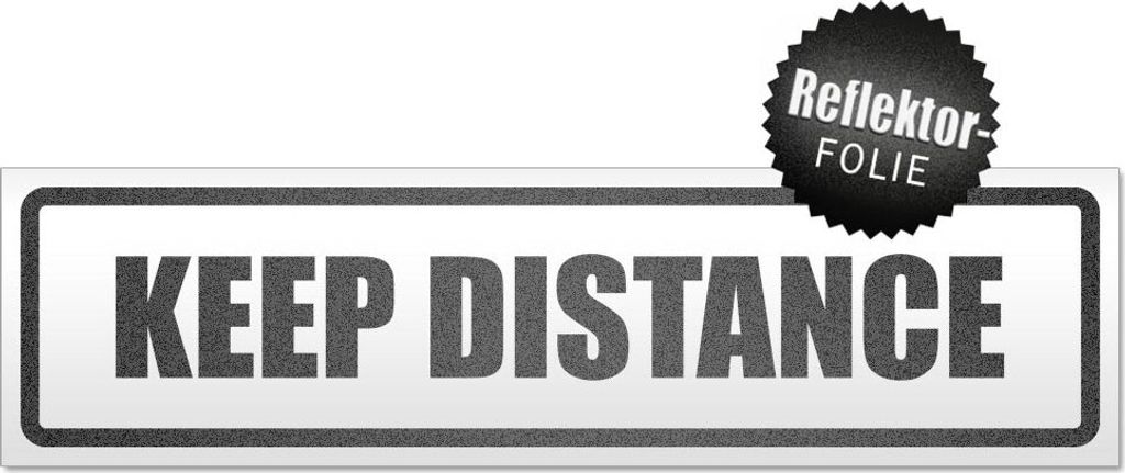 Keep Distance Magnetschild Schild magnetisch