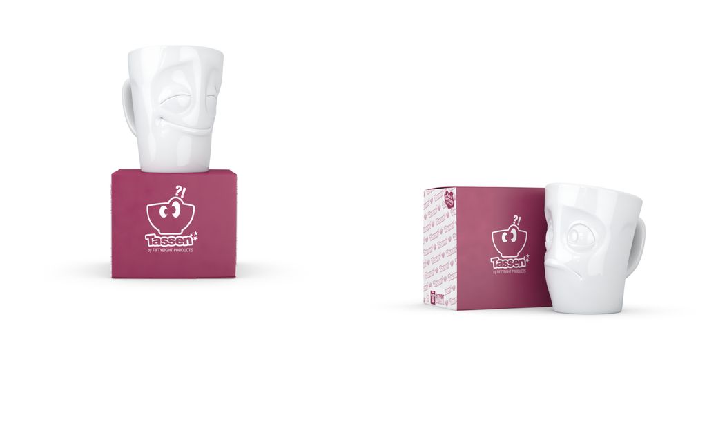 Fiftyeight Henkelbecher-Set 2-tlg. 350 ml Nr 006 weiß Kaffeebecher Mug
