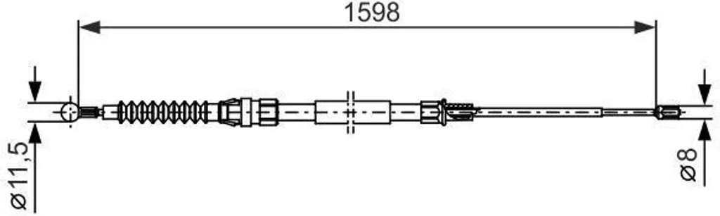 Câble de frein à main pour Jetta IV Bosch remplace OEM 5C0 609 721 D