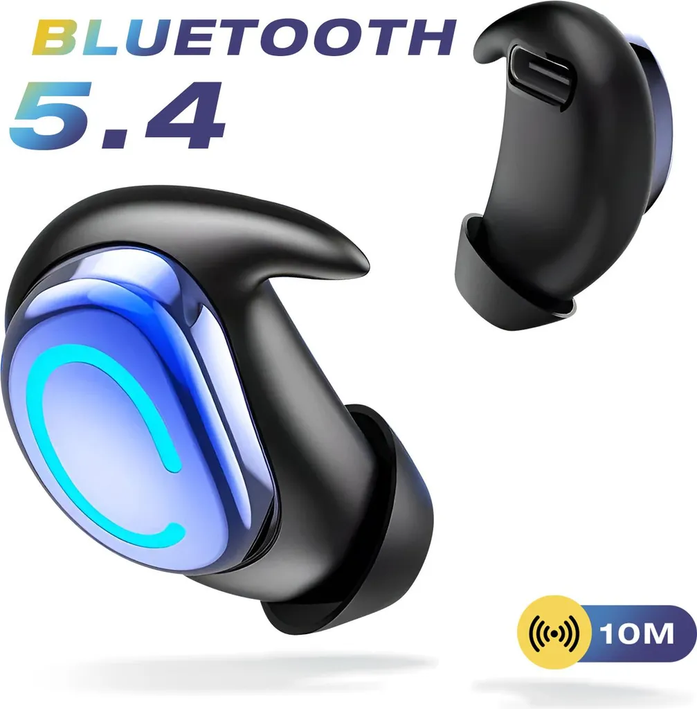Casque de Sommeil Bluetooth Extra Plat avec Micro Réduction Bruit Bleu - 3