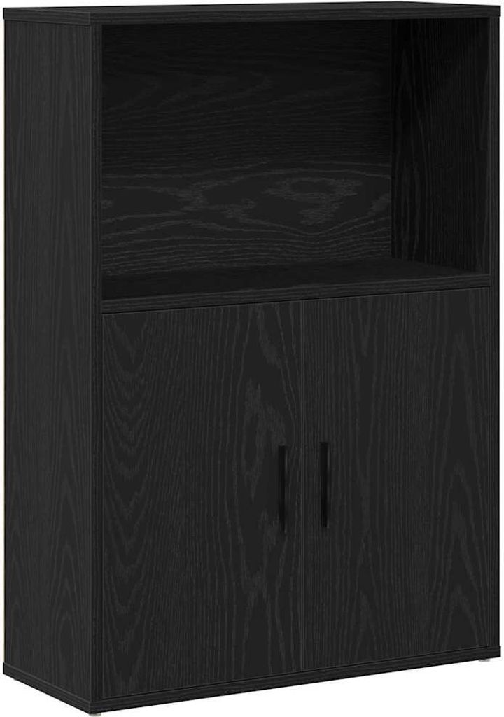 Bücherregal Schwarz Eichen-Optik 60x24x85 cm Holzwerkstoff