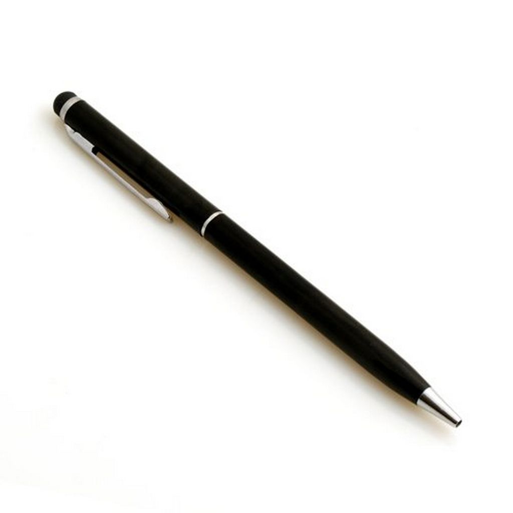 10x Touchpen Drehkugelschreiber schwarz mit blauen Stylus Farbe