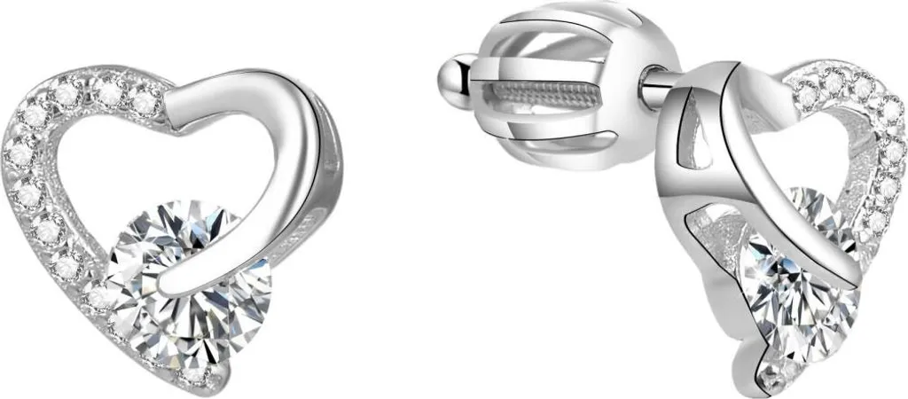 Boucles d'oreilles cœur argent AGUP1538S - Accessoire mode quotidien