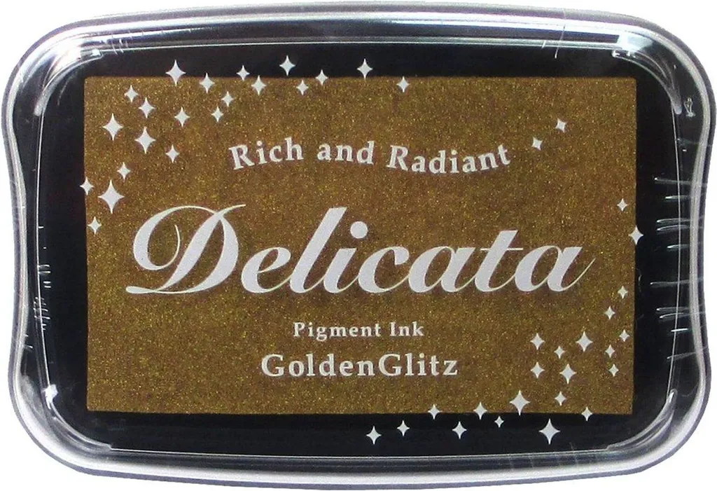 Tsukineko Delicata Golden Glitz - Tampone Ink Oro per Scrapbooking