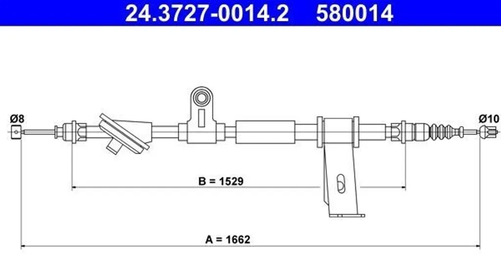 Câble de frein à main ATE 24.3727-0014.2 pour Alfa Romeo Spider/Brera 939