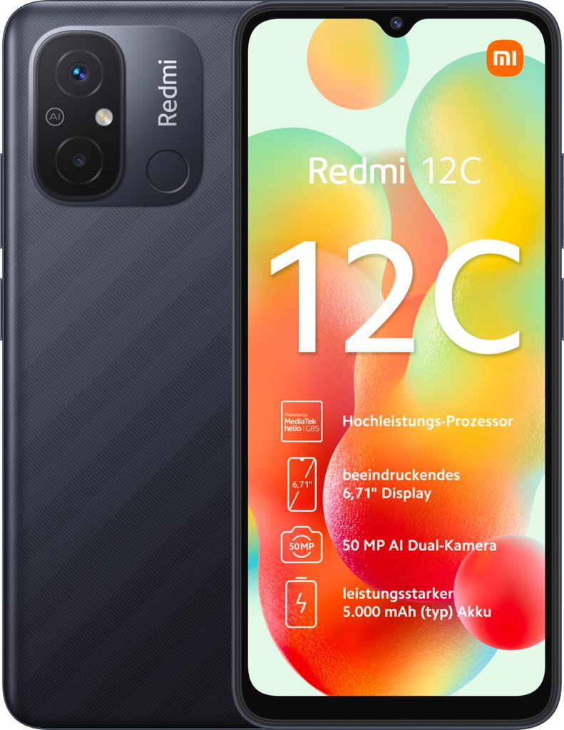 Xiaomi Redmi 12C 17 cm (6.71") Dual SIM Android 12 4G Micro-USB 3 GB 32 GB 5000 mAh Grau