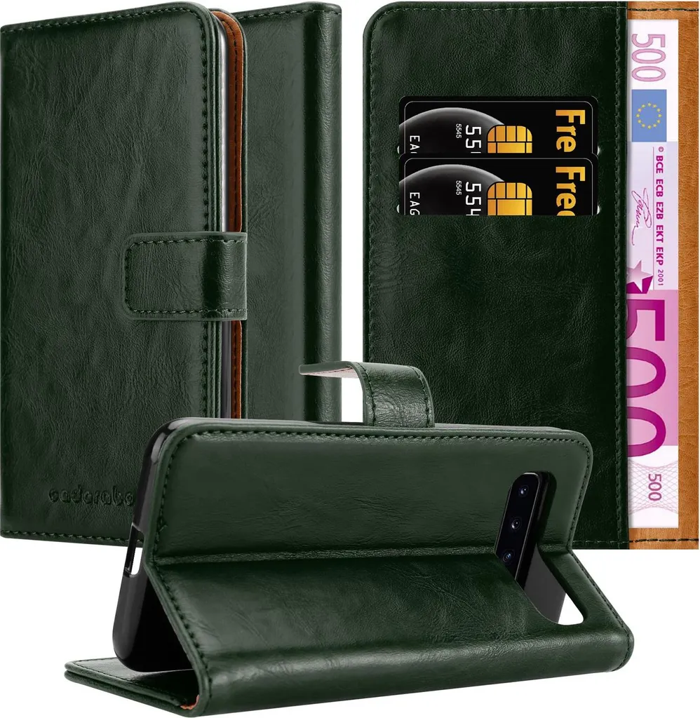 Cadorabo cover per Samsung Galaxy S10 4G cover protettiva in verde cellulare cover libro case case case lusso