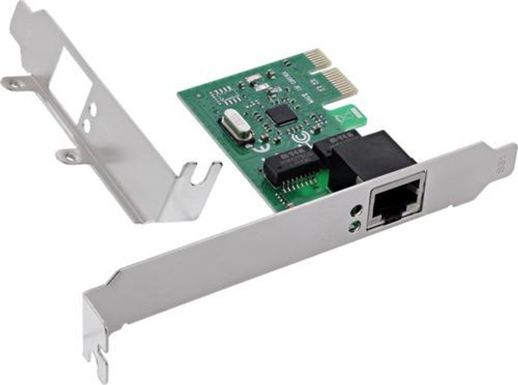 InLine Gigabit Netzwerkkarte, 1x RJ45 1Gb/s, PCIe x1, inkl. Low-Profile