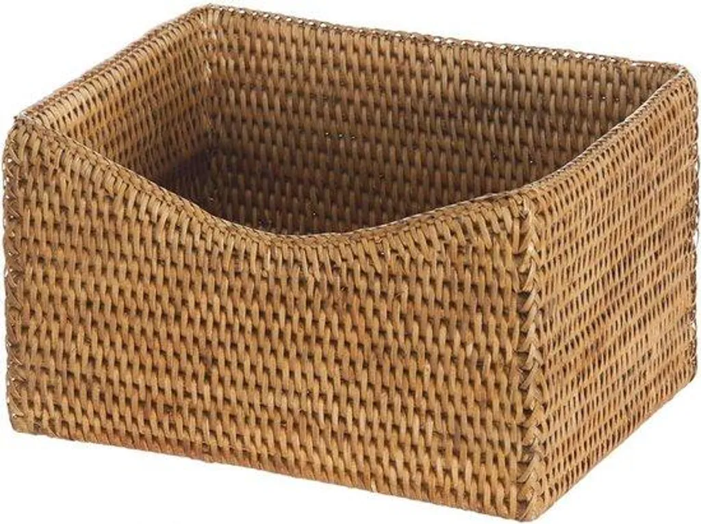Panier de rangement marron en rotin pour salon et chambre d'enfant