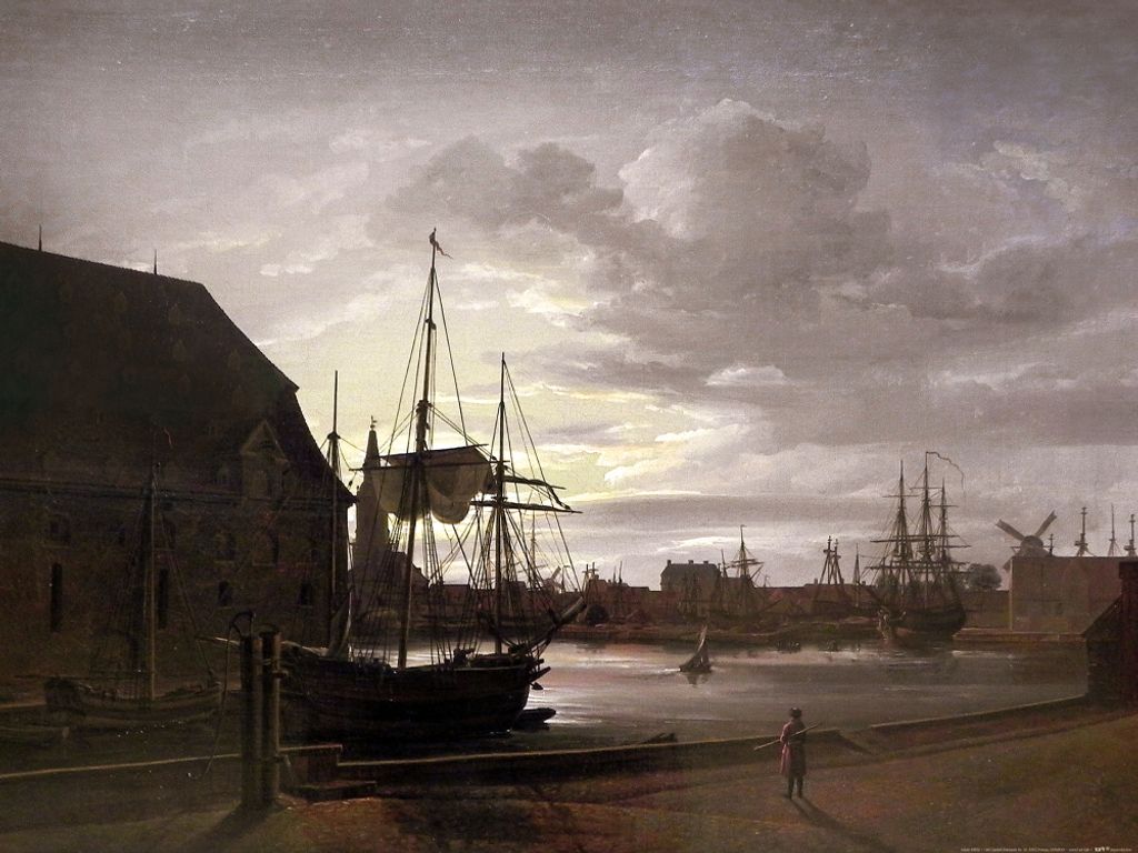 Johan Christian Dahl Kunstdruck Bild - Frederiksholms Kanal, Kopenhagen Mit Dem Brauhaus Christians IV, 1817 (60 x 80 cm)