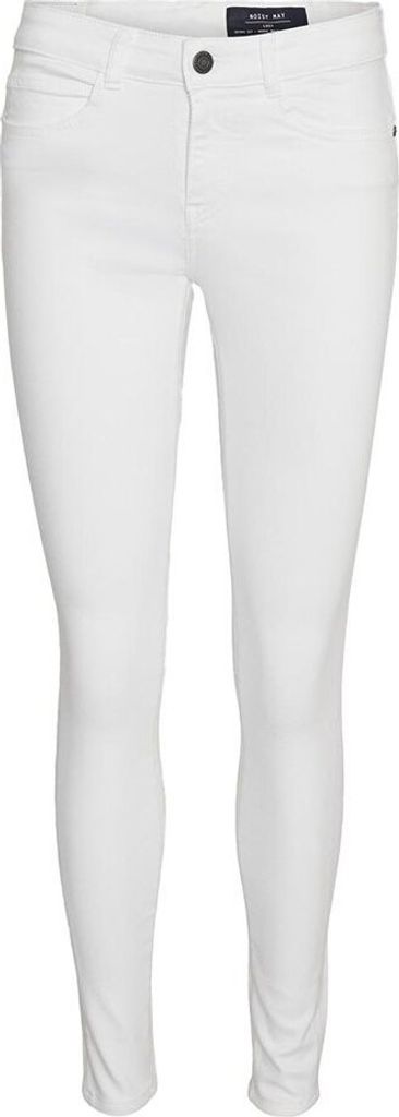 Noisy May Eve Skinny White Niedrig Geschnittene Jeans Weiß 29 / 32 Frau Weiß 29