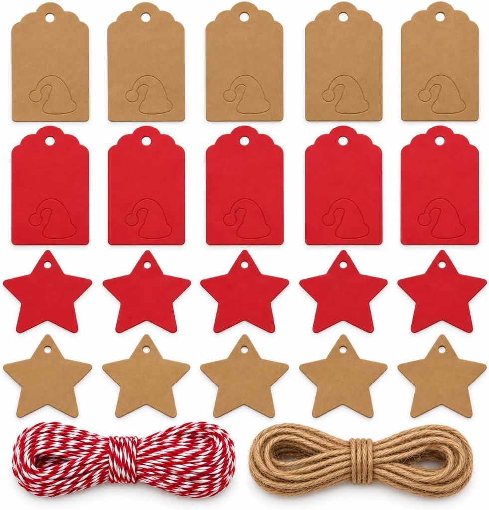 50 kerstbedels met 10 meter touw – Kerstbedels om te Productafbeelding 