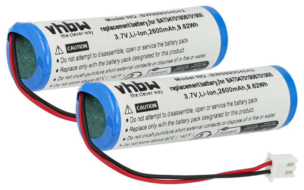 vhbw 2x Akku kompatibel mit Zafferano Pina Pro Tischlampe, Produktbild 