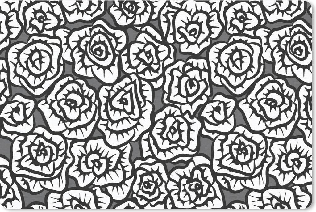 MuchoWow Mauspad Mousepad Mädchen - Rosen - Schnittmuster - Mädchen - Kinder - Baby 27x18 cm - Mousepads - Maus Mat - Pad - Mausunterlage - Bü...