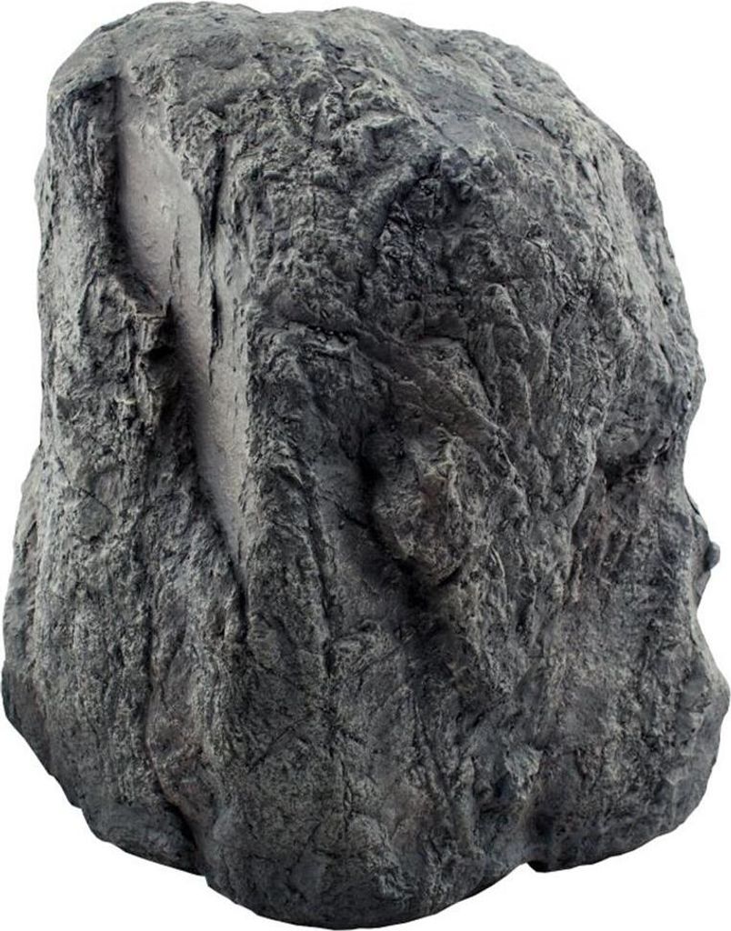 A realistic-looking artificial rock on a white background.