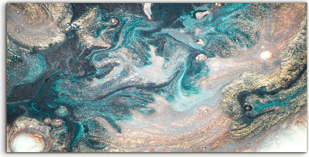 Coloray Spritzschutz aus Glas 140x70 Wandkunst Küchenrückwand modernes Nachbildung abstrakte bunte Marmor