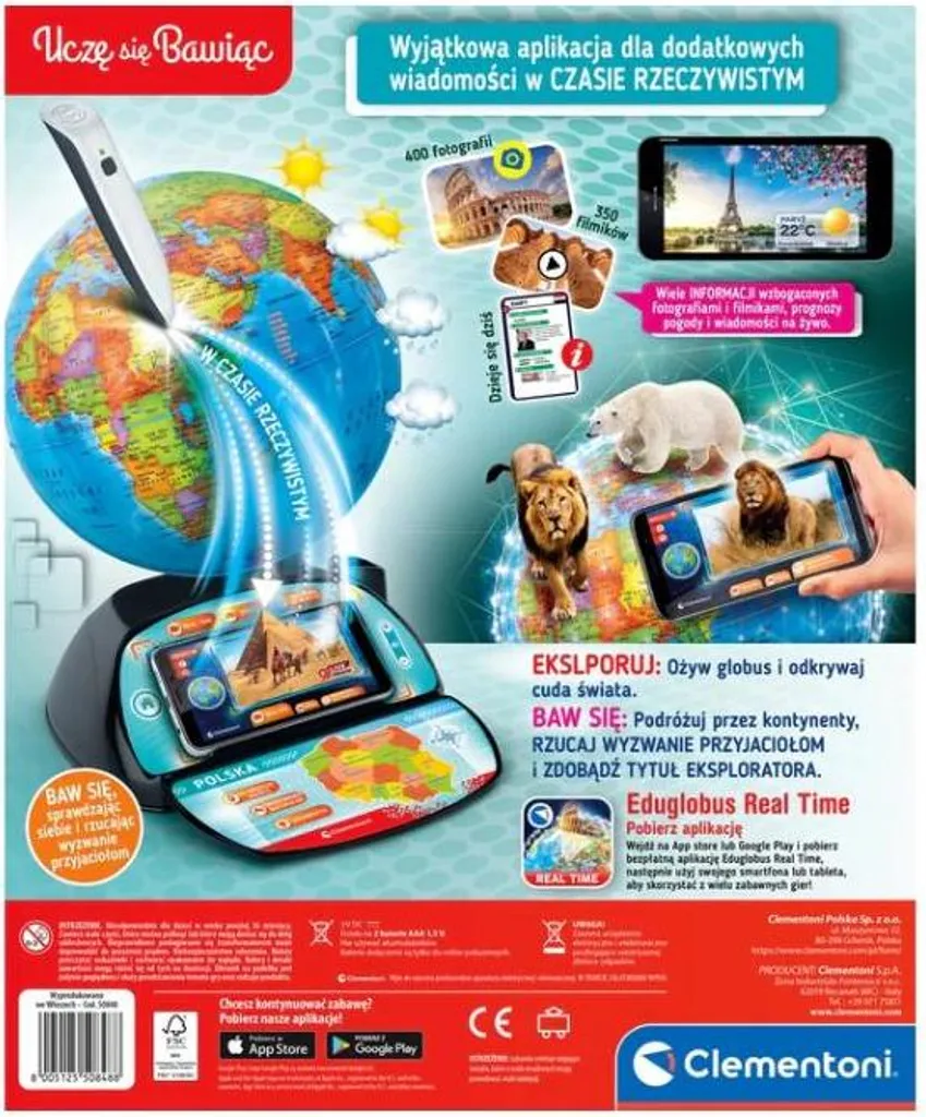 Clementoni 50848 Exploreglobe Globe Interactif Éducatif Connecté - 10