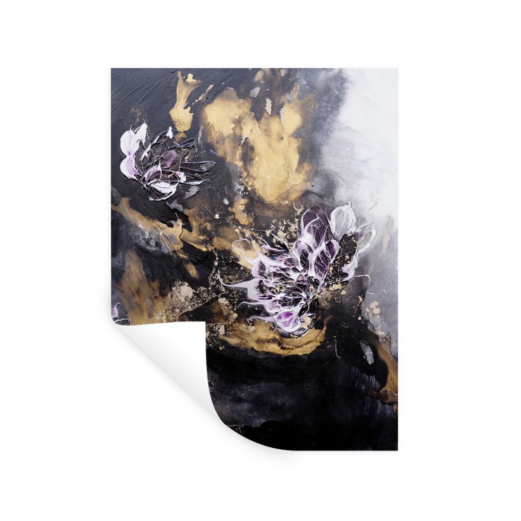 MuchoWow Wandtattoo Wandsticker Wandaufkleber Abstrakt - Schwarz - Grau - Farbe 30x40 cm Selbstklebend und Repositionierbar - Sticker - Dekorfolie