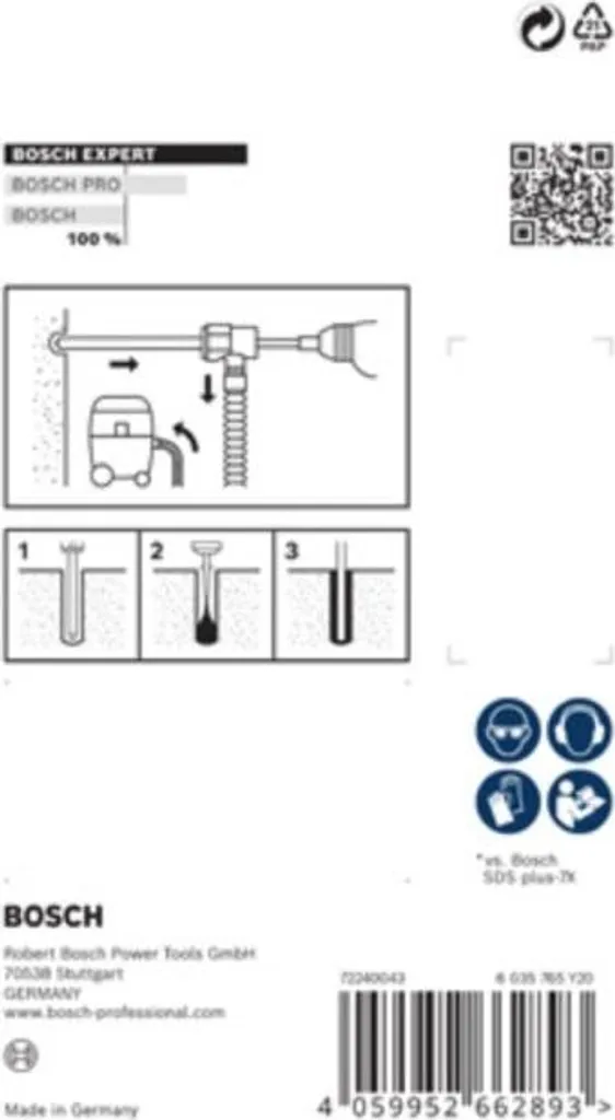 Set Bosch SDS Clean plus-8X 2608901757: Punta Aspirante Professionale