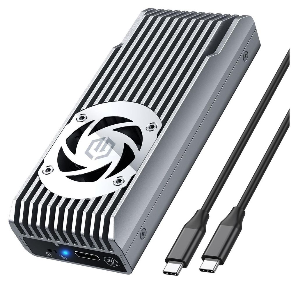 GRAUGEAR externes Gehäuse USB-C M.2 NVMe mit Lüfter 20Gbit Image du produit 