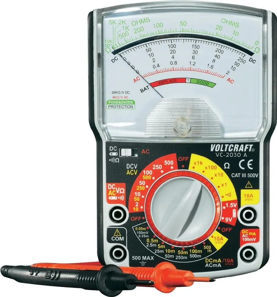 Multimètre analogique VOLTCRAFT VC-2030A CAT III 500V haute précision