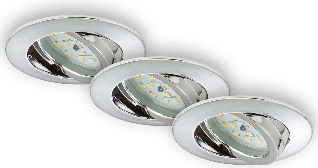 Spot LED Encastrable Orientable Chrome Solution Éclairage Zone Lot 3 - 7