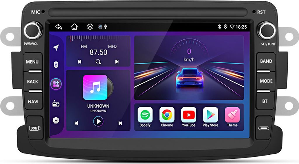 Carplay android auto Für Dacia Duster Dokker Lodgy Captur 2+64G 7" Android 13 Autoradio GPS Nav Wifi BT DAB+