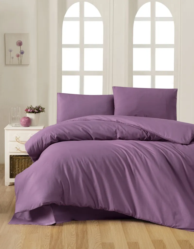 Set Letto Singolo Viola L'Essentiel 100% Cotone Ranforce 135x200