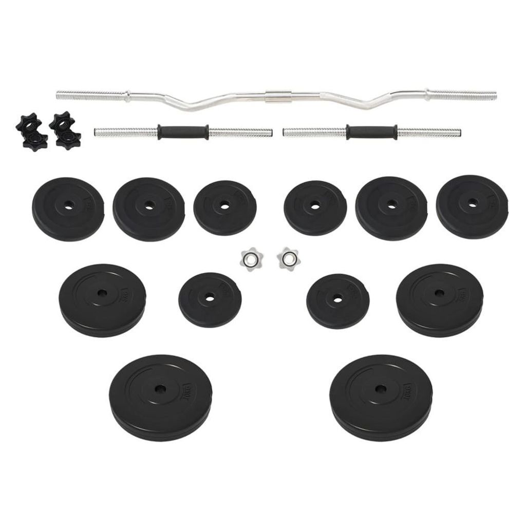 vidaXL Bilanciere e manubrio con pesi da 60 kg Immagine del prodotto 