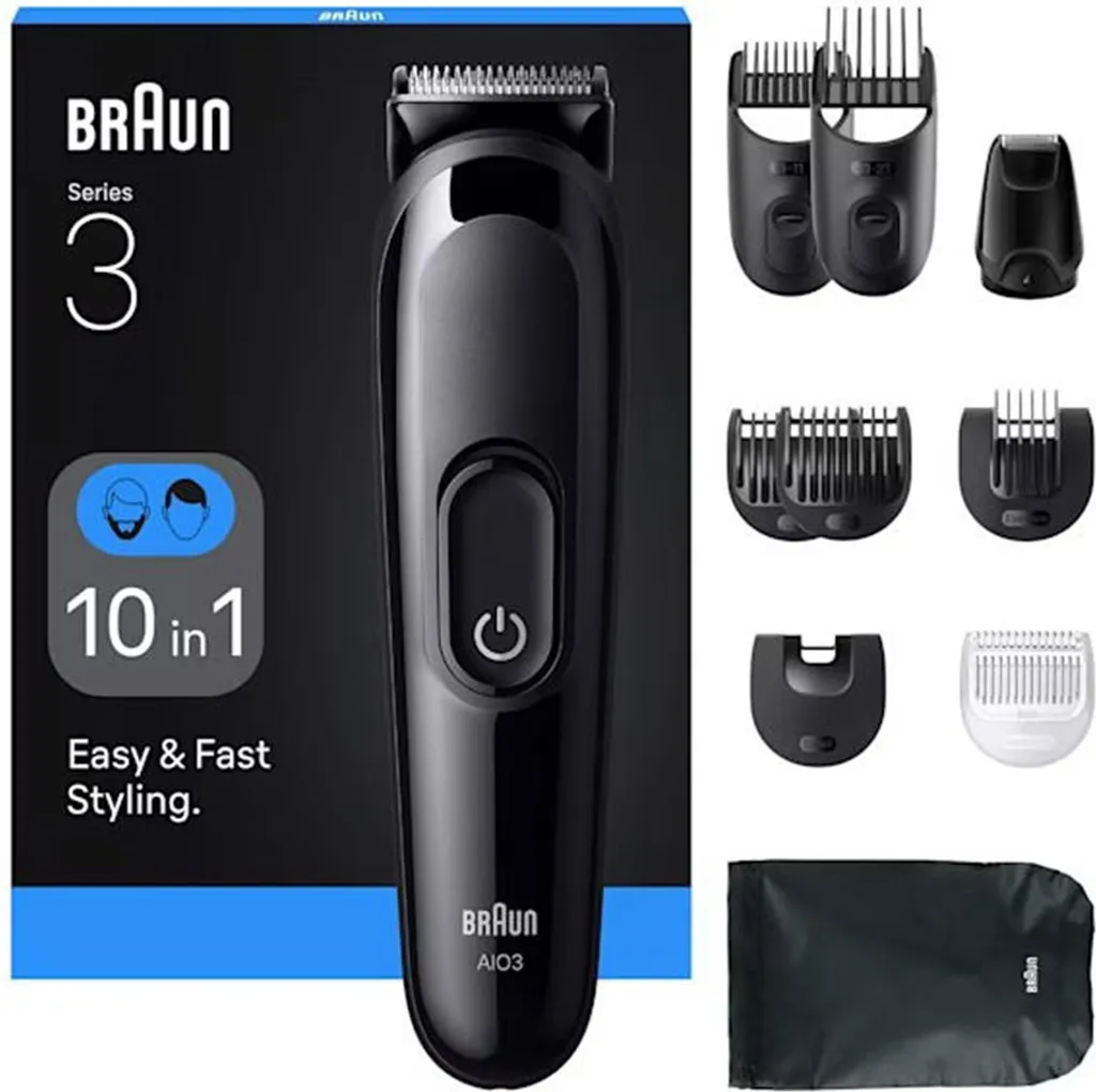 Tondeuse multifonction Braun AIO3560 pour visage cheveux et corps - 3